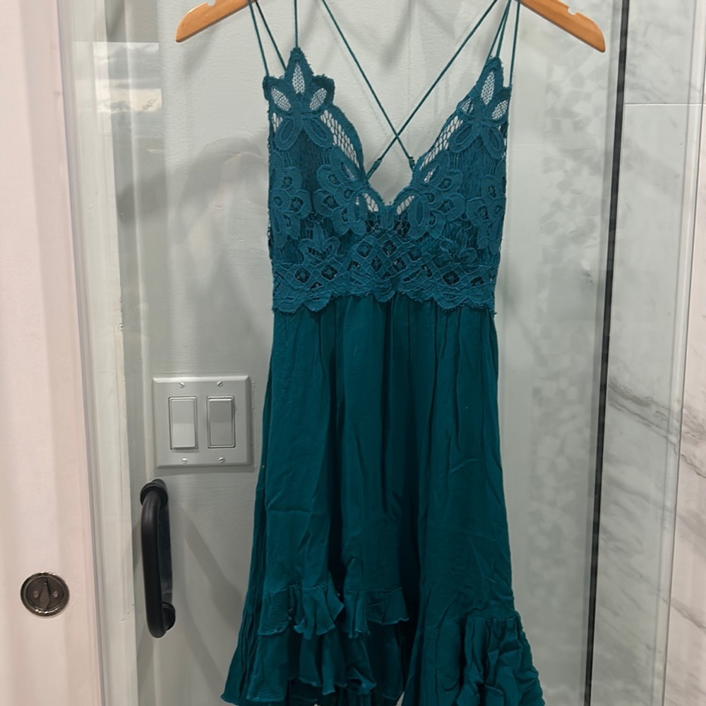 Size S Blue (turquoise/aqua) free people sundress